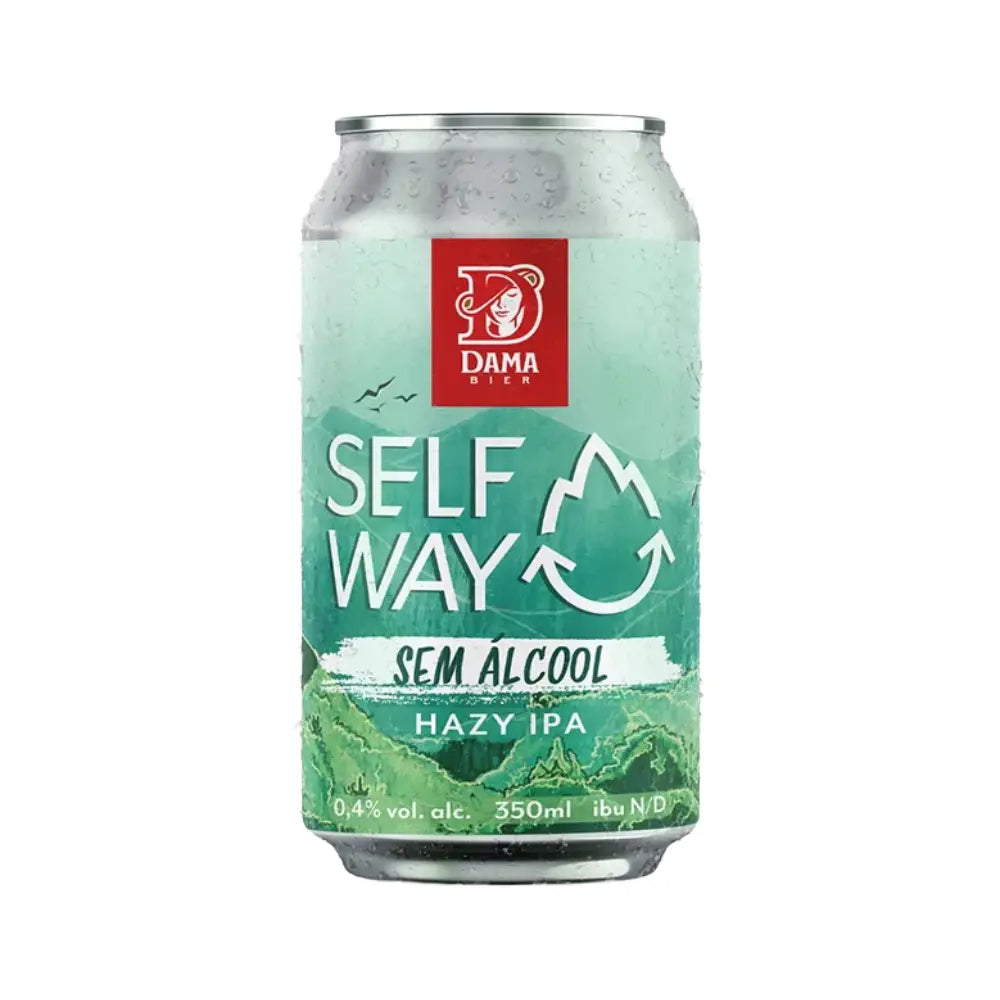 lata de 350ml da cerveja sem alcool selfway hazy ipa