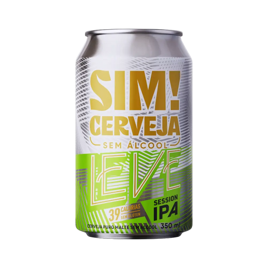 Pack cerveja SIM leve session IPA sem álcool e glúten - 12 latas