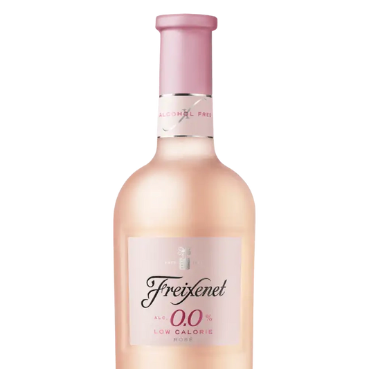 Topo da garrafa de vinho sem alcool 0.0% estilo rose demisec freixenet