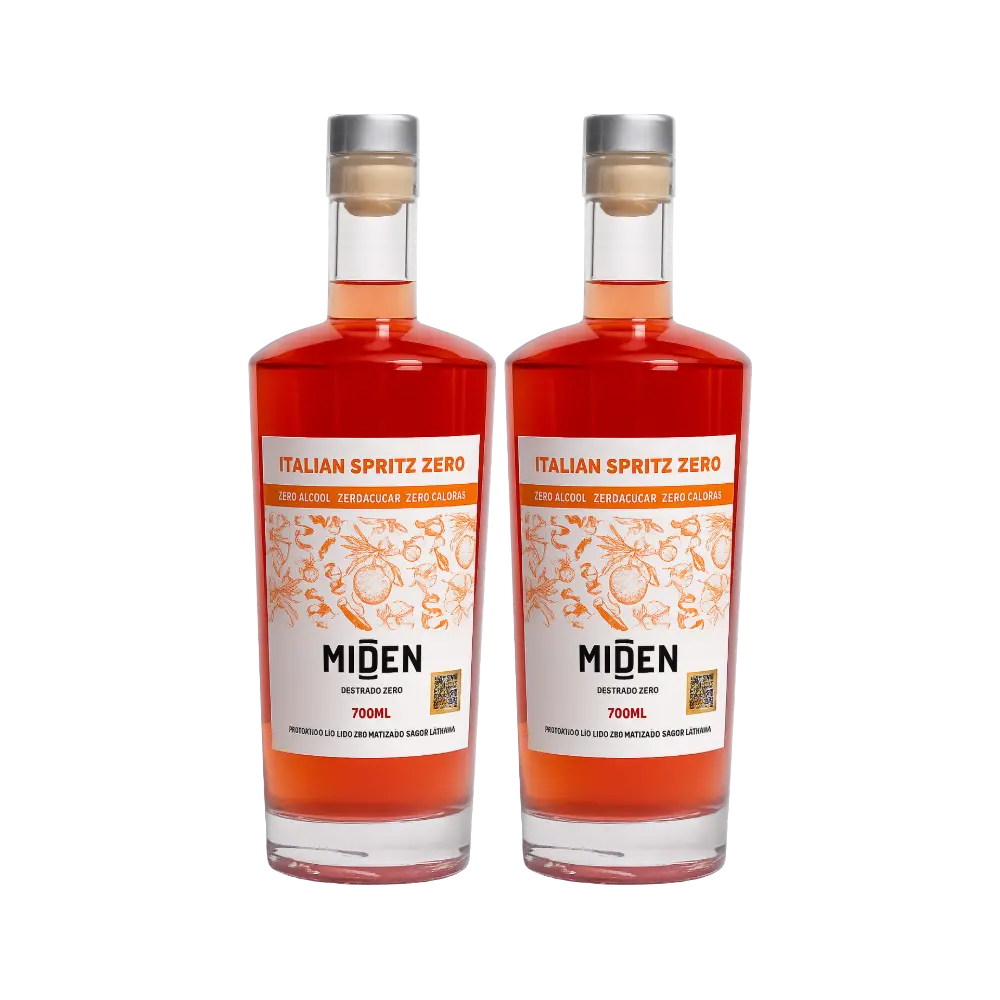 kit com 2 garrafas de 750ml do aperitivos sem alcoo italian spritz miden