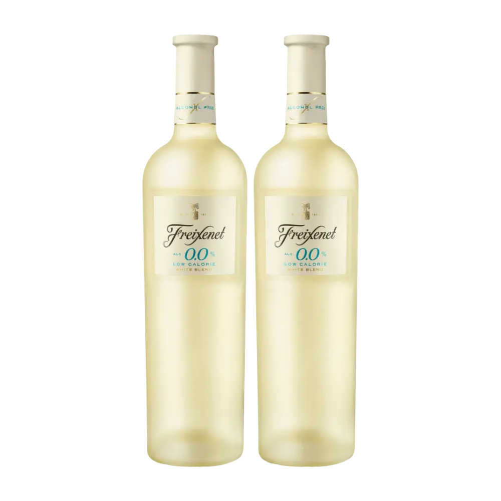 selecao de vinhos sem alcool freixenet branco com 2 rotulos