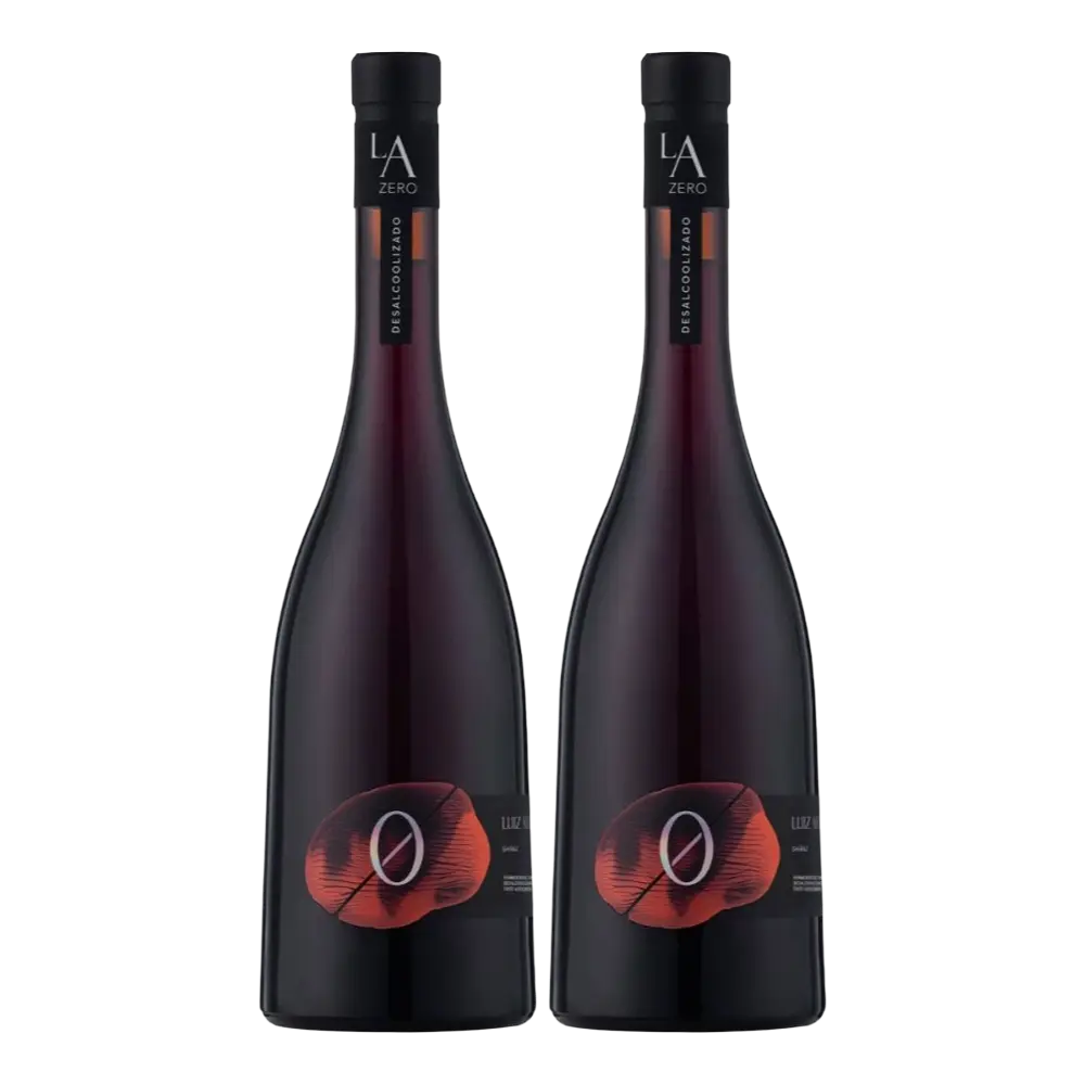 selecao de vinhos sem alcool luiz argenta tinto com 2 rotulos