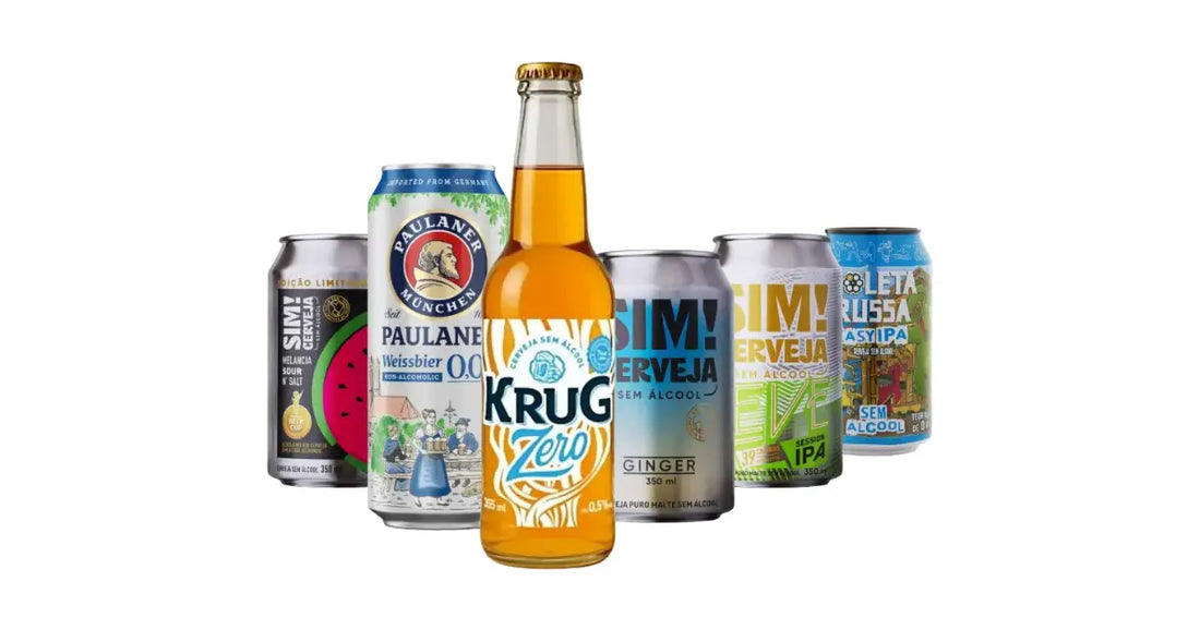 selecao para degustacao de cervejas sem alcool da bebidasem