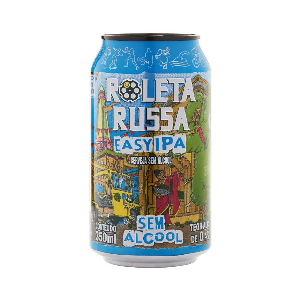 lata da cerveja sem alcool roleta russa  easy ipa vista de frente