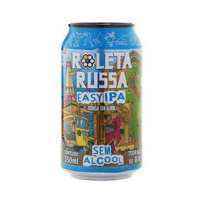 lata da cerveja sem alcool roleta russa  easy ipa vista de frente
