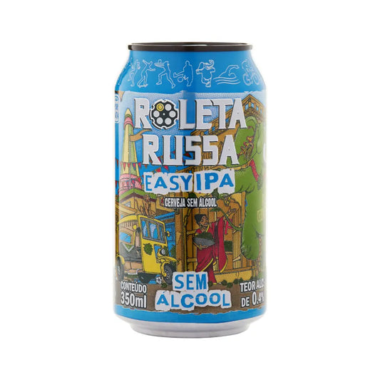 lata da cerveja sem alcool roleta russa  easy ipa vista de frente