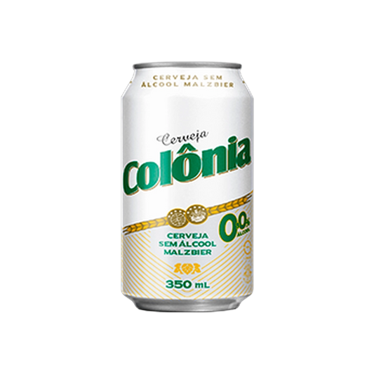  lata da cerveja sem alcool colonia malzbier de frente