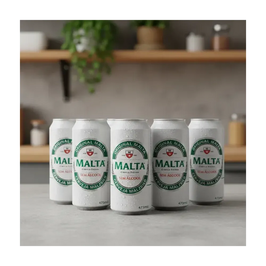 Pack de latas de 473ml da cerveja sem alcool malzbier da malta