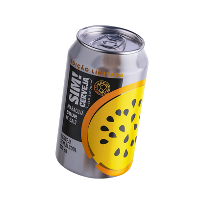 cerveja sem alcool maracuja sour n salt sim, lata inclinada