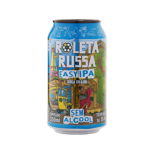 lata da cerveja sem alcool roleta russa easy ipa de frente