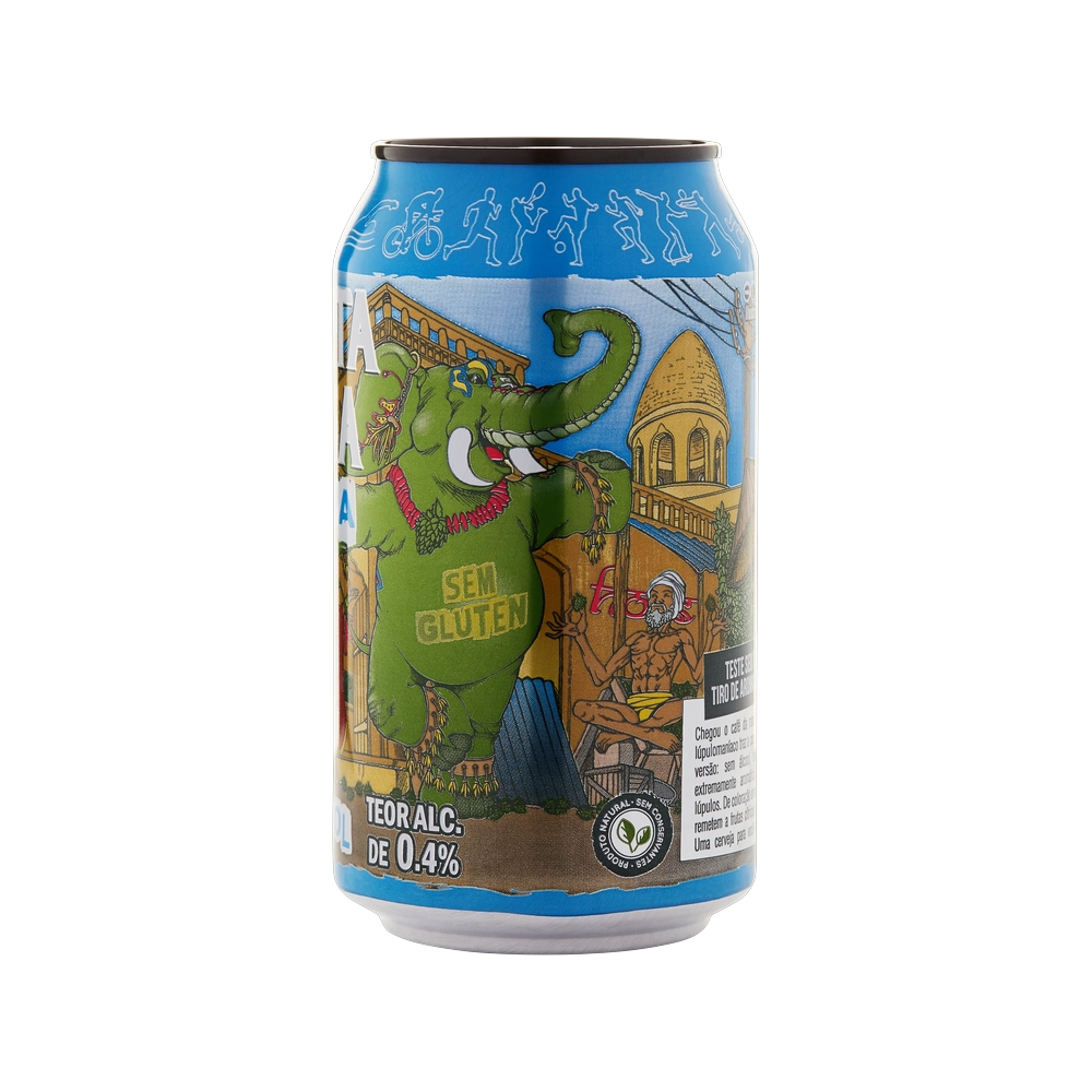 lata da cerveja sem alcool roleta russa easy ipa com imagem de um elefante