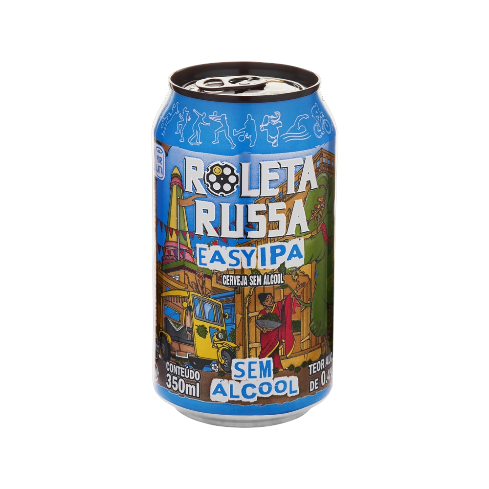 lata da cerveja sem alcool roleta russa  easy ipa inclinada para frente