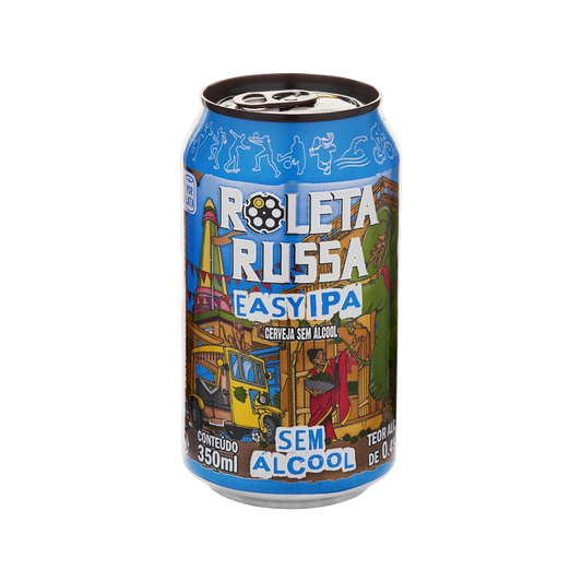 lata da cerveja sem alcool roleta russa  easy ipa inclinada para frente
