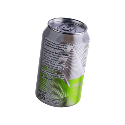 cerveja sem alcool da sim estilo leve session ipa lata inclinada tras