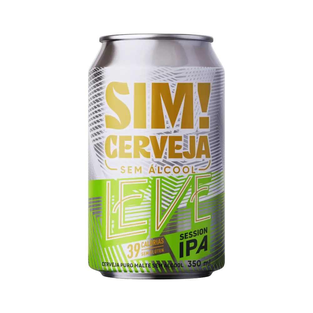Pack cerveja SIM leve session IPA sem álcool e glúten - 6 latas