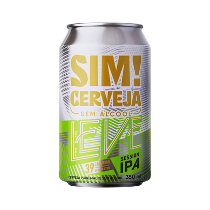 Pack cerveja SIM leve session IPA sem álcool e glúten - 6 latas