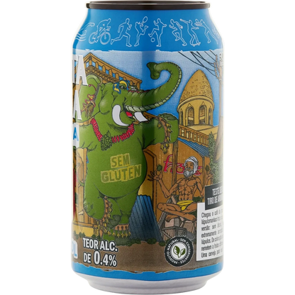 Lata de cerveja sem alcool roleta rudsa easy ipa vista de lado