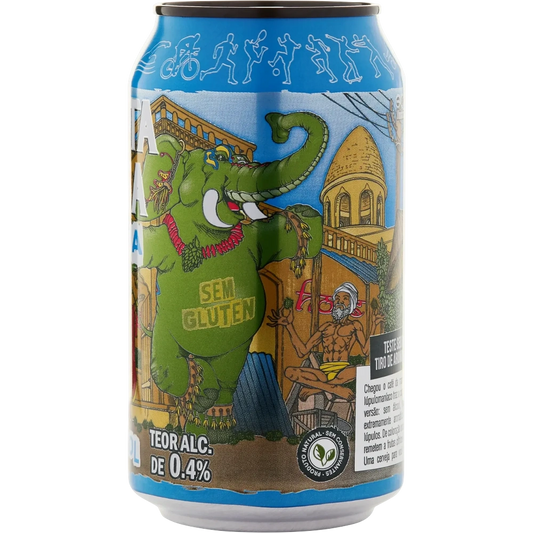 Lata de cerveja sem alcool roleta rudsa easy ipa vista de lado