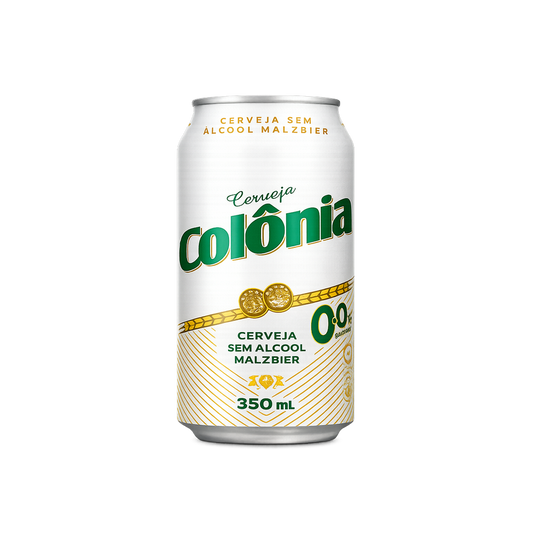 Lata de Cerveja Malzbier Sem Álcool Colônia de Frente