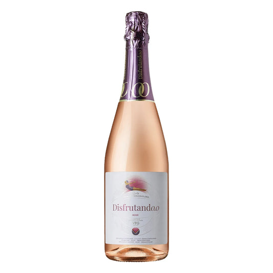 Espumante rosé sem álcool Disfrutando 0.0% uvas Tempranillo e Syrah