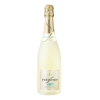 Garrafa de espumante sem alcool 0.0% freixenet de frente