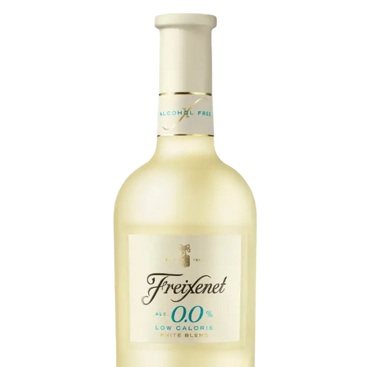 Topo da garrafa de vinho sem alcool 0.0% estilo branco freixenet