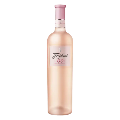 Garrafa vinho sem alcool 0.0% estilo rose freixenet de frente