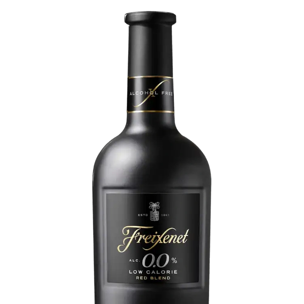 Topo da garrafa de Vinho Sem Álcool 0.0% estilo Tinto Freixenet baixa caloria