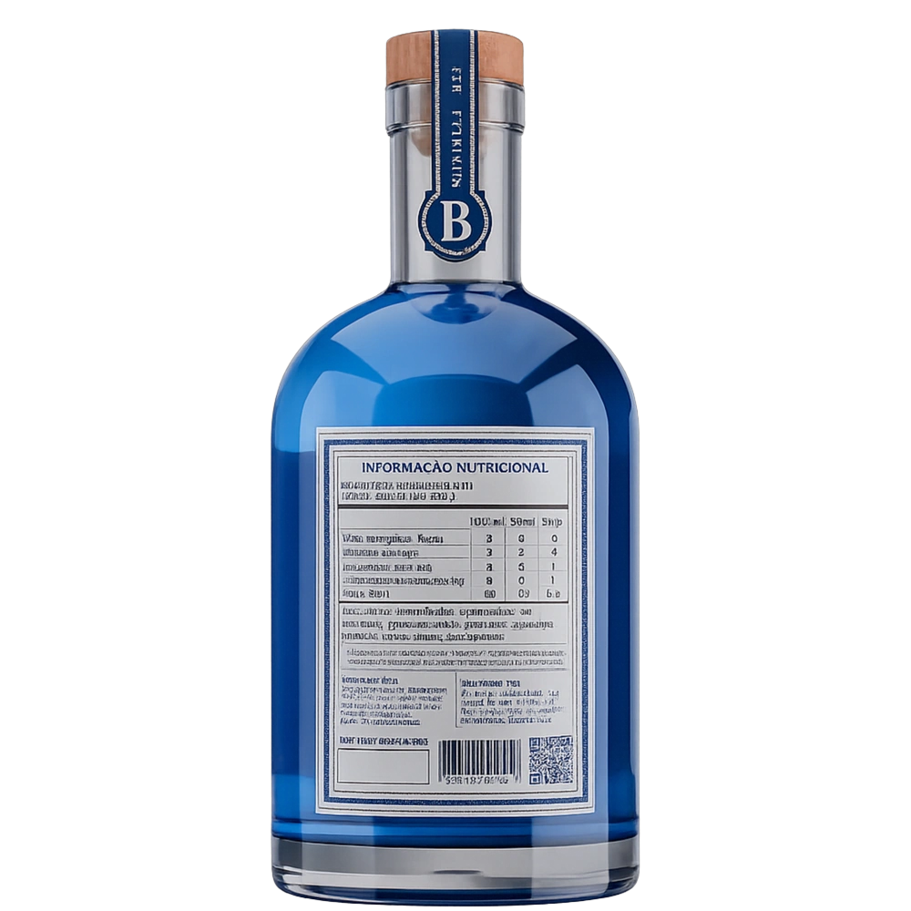 gin sem alcool bothanical rotulo da garrafa
