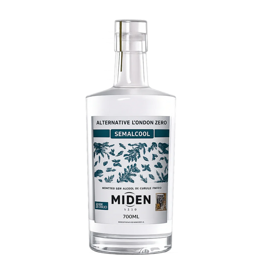garrafa de gin sem álcool da miden,  alternative london dry