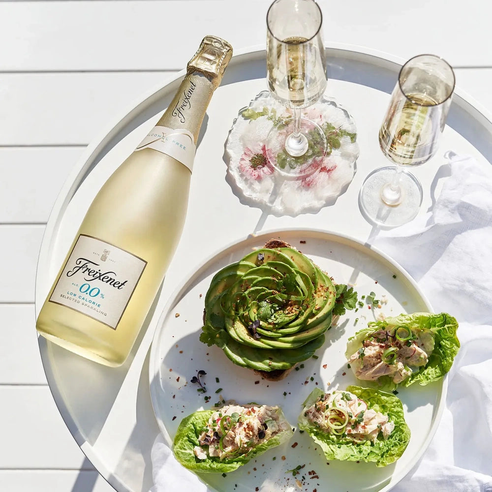 Taças de espumante sem alcool 0.0% freixenet