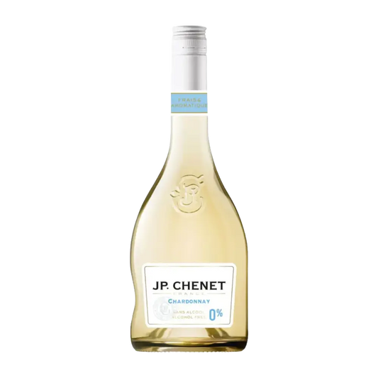 garrafa de vinho sem alcool branco chardonnay da jp chenet
