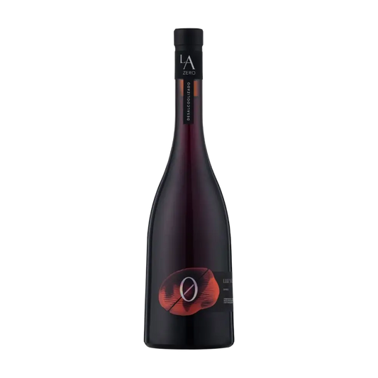 vinho sem alcool da marca luiz argenta tinto shiraz visão da garrafa de frente
