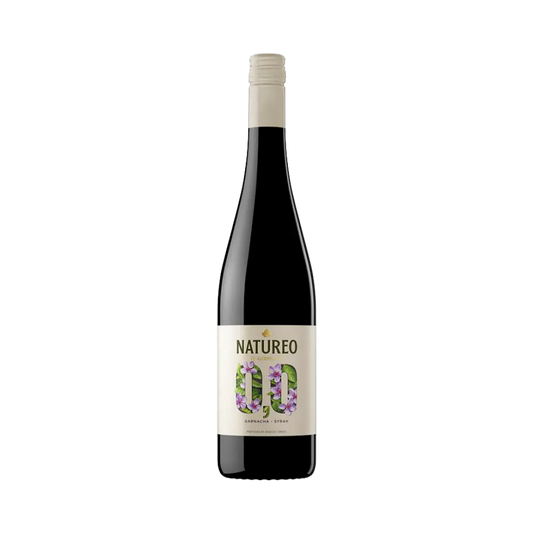 garrafa de frente, de vinho tinto sem alcool natureo