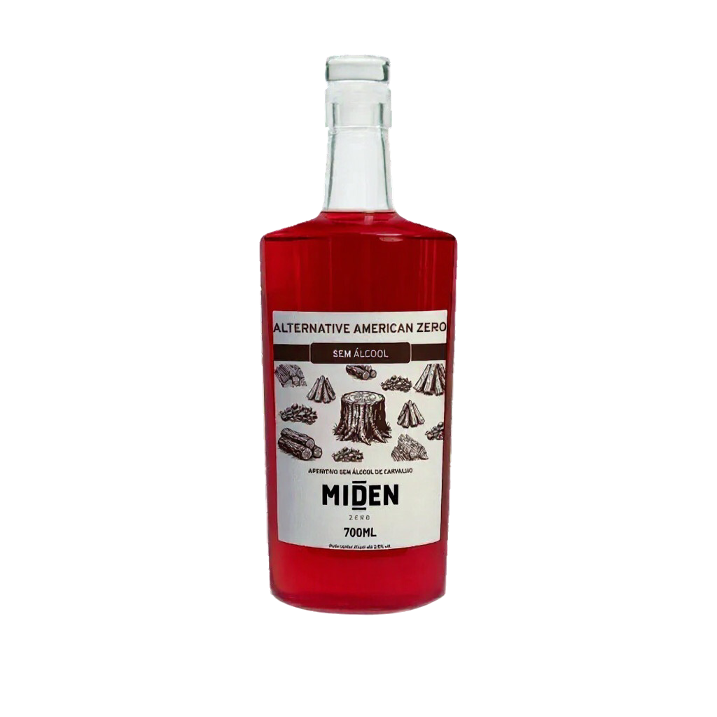 whisky sem alcool miden alternative american zero garrafa frontal