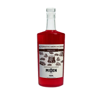 whisky sem alcool miden alternative american zero garrafa frontal