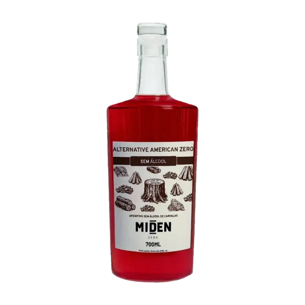 whisky sem alcool miden alternative american zero garrafa frontal